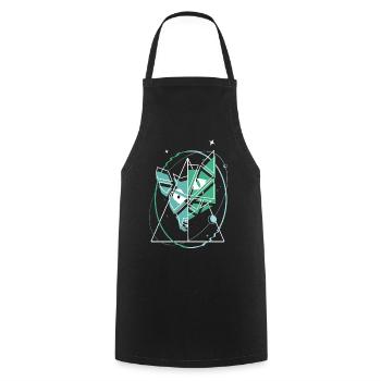 Dog and Cat Abstract - Cooking Apron - black - Front - AI Model Male 185 dark (185cm)