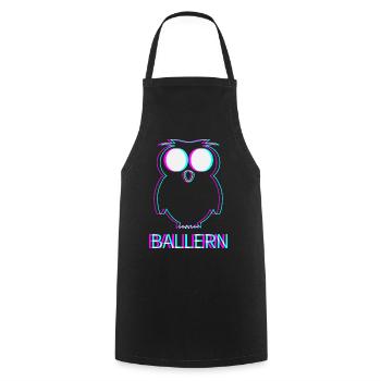 Ballern Techno Raver Electro Rave Musik Club - Kochschürze - Schwarz - Vorne - AI Model Male 185 dark (185cm)