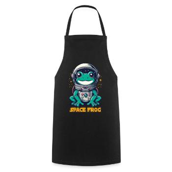 Space Frogs Toad Astronaut Costume Astronomy Funny - Cooking Apron - black - Front - AI Model Male 185 dark (185cm)