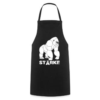 Gorilla-Stärke - Kochschürze - Schwarz - Vorne - AI Model Male 185 dark (185cm)