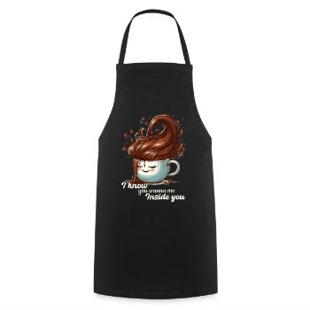 Coffee Mug Funny Gift - Cooking Apron - black - Front - AI Model Male 185 dark (185cm)