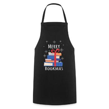 Frohe Bookmas - Festliche Freude für Buchliebhaber - Kochschürze - Schwarz - Vorne - AI Model Male 185 dark (185cm)