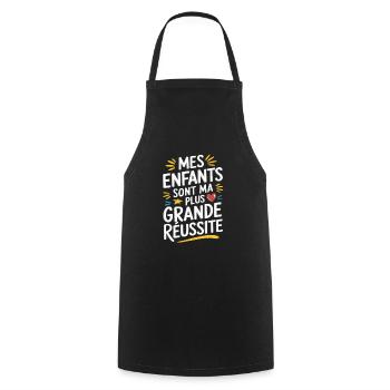 Mes enfants sont ma plus grande réussite - Tablier de cuisine - noir - Devant - AI Model Male 185 dark (185cm)