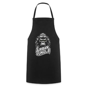 Urban Jungle Logo - Tablier de cuisine - noir - Devant - AI Model Male 185 dark (185cm)