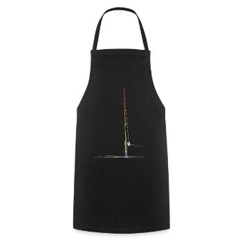 Angel Sketch Vintage Look - Cooking Apron - black - Front - AI Model Male 185 dark (185cm)