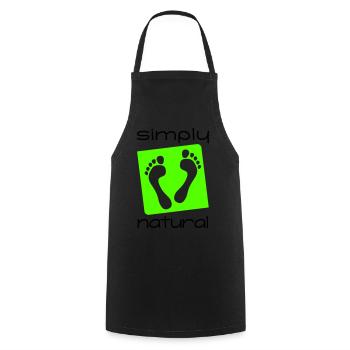 Simply Barefoot | simply barefoot simply natural 2C - Cooking Apron - black - Front - AI Model Male 185 dark (185cm)