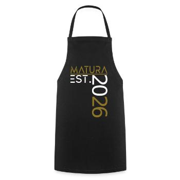 Matura 2026 - Cooking Apron - black - Front - AI Model Male 185 dark (185cm)