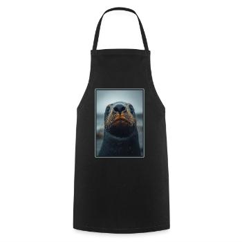 Sea Lions Sea Lion - Cooking Apron - black - Front - AI Model Male 185 dark (185cm)