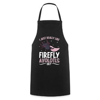 J’adore mon Luciole Axolotl - Tablier de cuisine - noir - Devant - AI Model Male 185 dark (185cm)