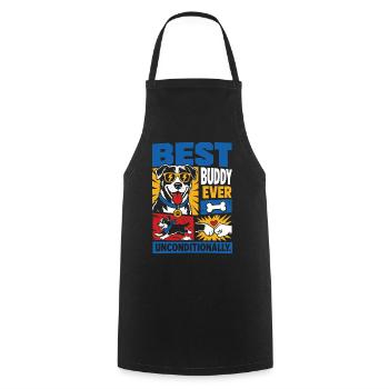 Best Buddy Ever Dog Lover Design - Kochschürze - Schwarz - Vorne - AI Model Male 185 dark (185cm)