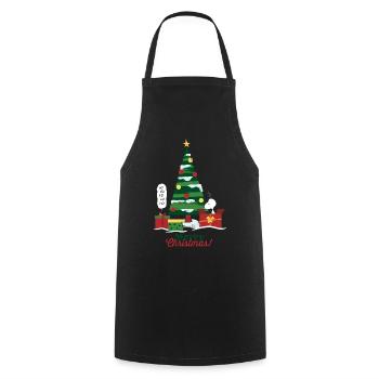 Peanuts Merry Christmas Mit Snoopy & Tannenbaum - Kochschürze - Schwarz - Vorne - AI Model Male 185 dark (185cm)