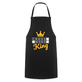 Mots croisés - Tablier de cuisine - noir - Devant - AI Model Male 185 dark (185cm)
