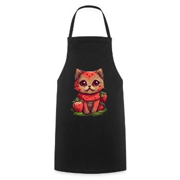 Ragamuffin Strawberry Idée cadeau - Tablier de cuisine - noir - Devant - AI Model Male 185 dark (185cm)