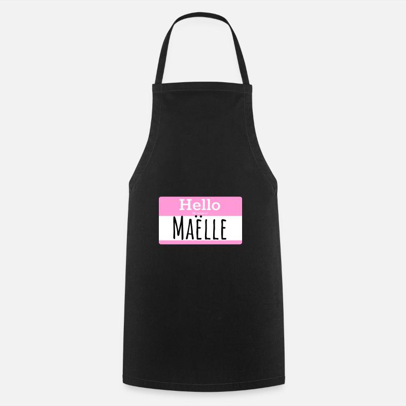 HELLO MY NAME IS MAELLE - Tablier de cuisine - noir
