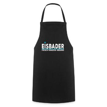 Eisbader Eis schwimmer Kältebad Eisbaden Winterbad - Kochschürze - Schwarz - Vorne - AI Model Male 185 dark (185cm)