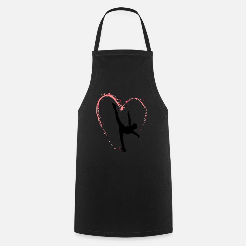 Heart skating - Cooking Apron - black