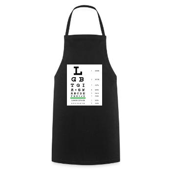 LGBTQIA+ eye chart - Cooking Apron - black - Front - AI Model Male 185 dark (185cm)