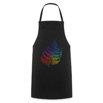 Fougère arc-en-ciel - Be Natural - T-shirt, sweat à capuche - Tablier de cuisine - noir - Devant - AI Model Male 185 dark (185cm)