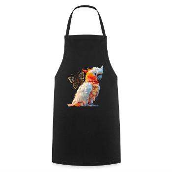 Cacatoès - Tablier de cuisine - noir - Devant - AI Model Male 185 dark (185cm)