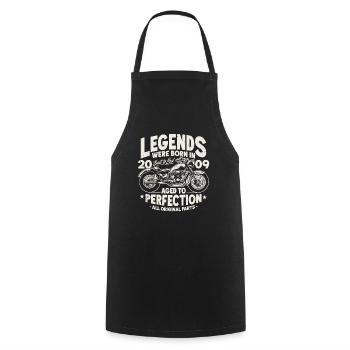 2009 Vintage Born Legends Anniversaire Moto - Tablier de cuisine - noir - Devant - AI Model Male 185 dark (185cm)