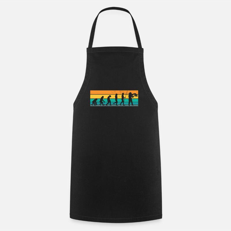 BEEKEEPER EVOLUTION | Retro beekeeper beekeeping beekeeping - Cooking Apron - black