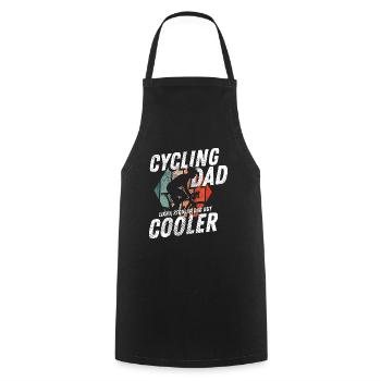 Cycling Dad | cool papa cycliste cycliste - Tablier de cuisine - noir - Devant - AI Model Male 185 dark (185cm)