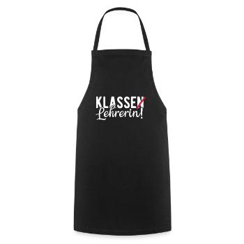 Abschied Geschenk für Klassenlehrerin mit dem Klas - Kochschürze - Schwarz - Vorne - AI Model Male 185 dark (185cm)