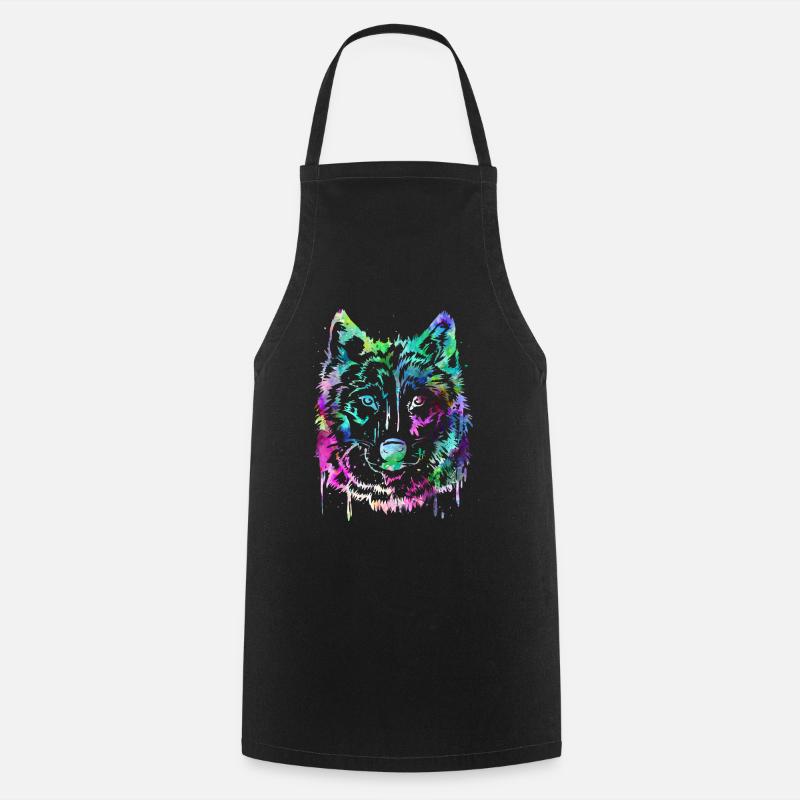 Wolf - Cooking Apron - black