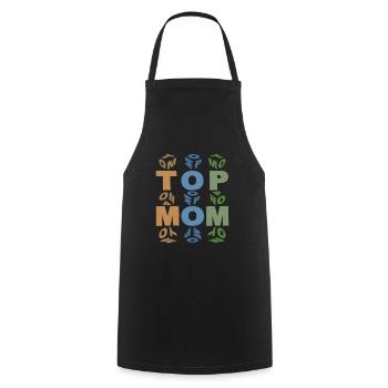 TOP-MAMA-TOP-MOM - Kochschürze - Schwarz - Vorne - AI Model Male 185 dark (185cm)