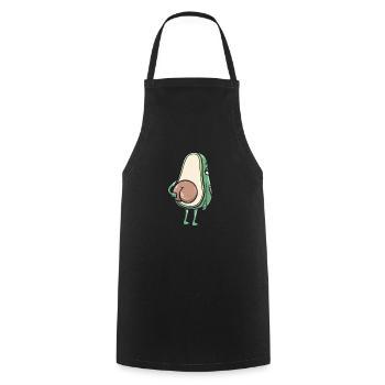 Lustiges Avocado-Hintern-Kleid - niedliches veganes Geschenk - Kochschürze - Schwarz - Vorne - AI Model Male 185 dark (185cm)