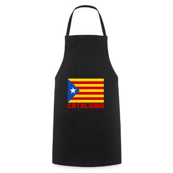 Catalogne - Tablier de cuisine - noir - Devant - AI Model Male 185 dark (185cm)