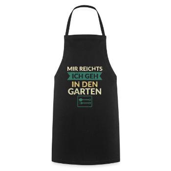 Mir reichts - Ich geh in den Garten Hobby Gärtner - Kochschürze - Schwarz - Vorne - AI Model Male 185 dark (185cm)