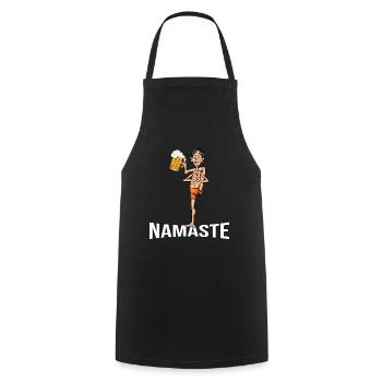 yoga pilates entspannung meditation männerabend - Kochschürze - Schwarz - Vorne - AI Model Male 185 dark (185cm)