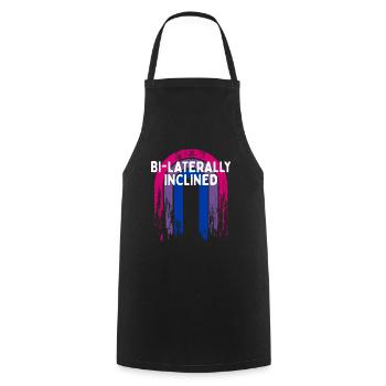 Bi-Laterally Inclined Bisexual LGBTQ Bi Pride - Cooking Apron - black - Front - AI Model Male 185 dark (185cm)