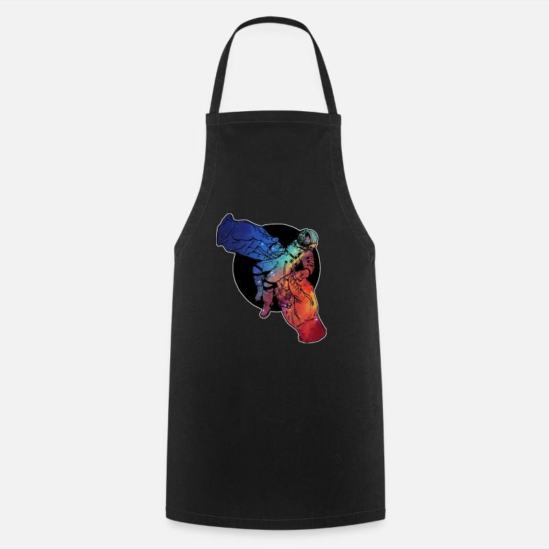 DAS Astronaut Nr 1 coloured - Cooking Apron - black