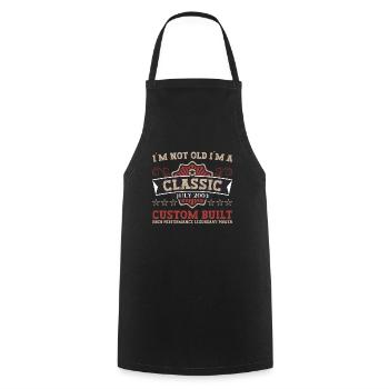 19th Birthday Vintage 2003 July Gifts Men - Cooking Apron - black - Front - AI Model Male 185 dark (185cm)
