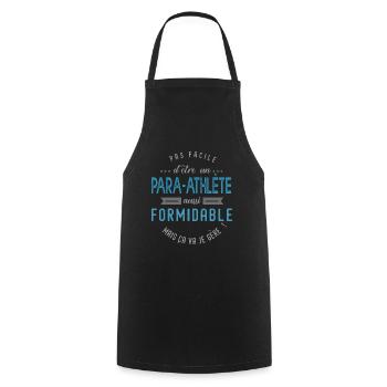 para athlète formidable sportif handicapé - Tablier de cuisine - noir - Devant - AI Model Male 185 dark (185cm)