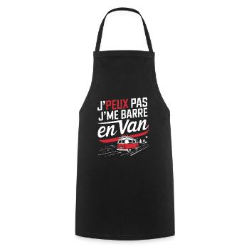 j'peux pas j'ai Van - Tablier de cuisine - noir - Devant - AI Model Male 185 dark (185cm)