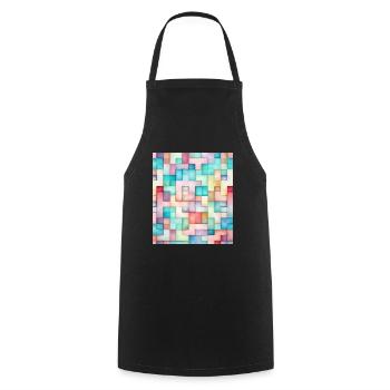 STREET ART MOSAIC - Cooking Apron - black - Front - AI Model Male 185 dark (185cm)