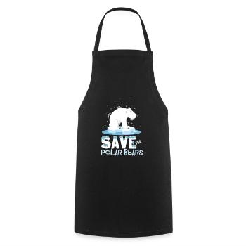 Sauvez les ours polaires - Tablier de cuisine - noir - Devant - AI Model Male 185 dark (185cm)