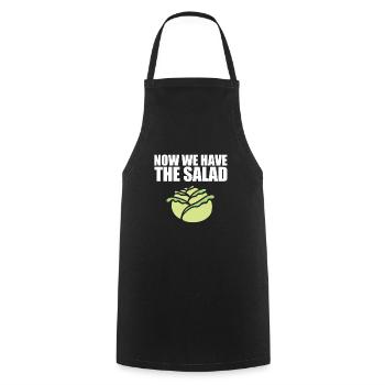 Non, nous avons la salade anglais anglais disant - Tablier de cuisine - noir - Devant - AI Model Male 185 dark (185cm)