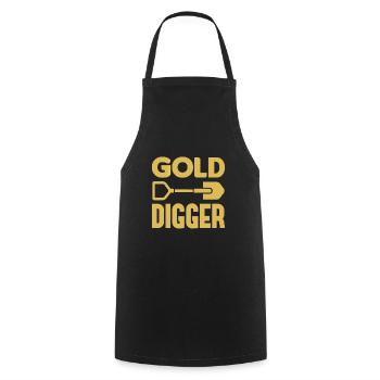 Gold Digger Gold Mining King Mine worker mining - Cooking Apron - black - Front - AI Model Male 185 dark (185cm)