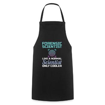 Forensic Scientist Science Forensic Forensic Scientist - Cooking Apron - black - Front - AI Model Male 185 dark (185cm)