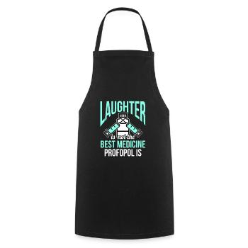 Propofol anesthesia anesthesiology anesthetist - Cooking Apron - black - Front - AI Model Male 185 dark (185cm)