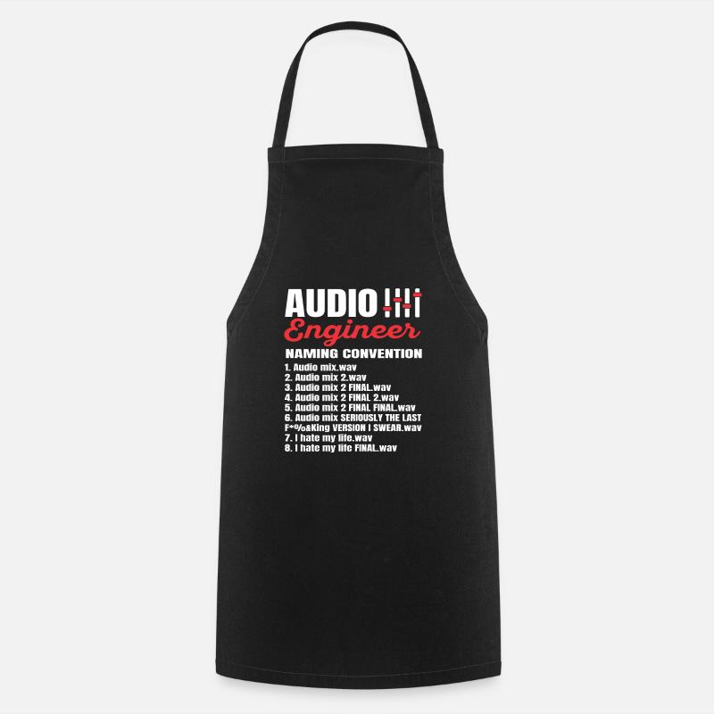 Sound Engineer Sound Engineer Sound Engineer Music DJ - Cooking Apron - black