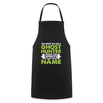 Ghost Hunting Ghost Hunter Ghost Halloween Haunted - Cooking Apron - black - Front - AI Model Male 185 dark (185cm)