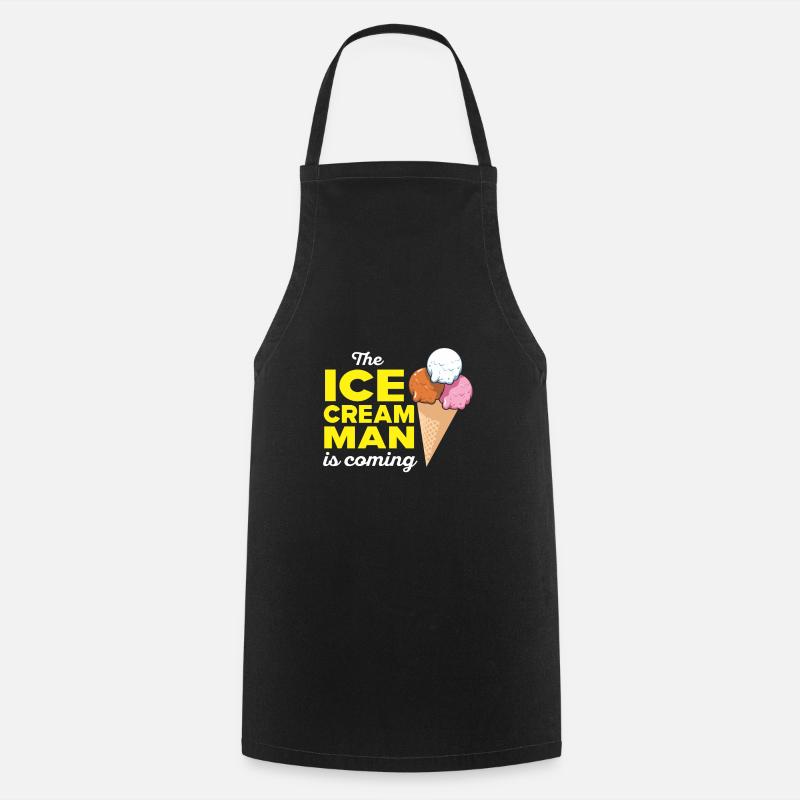 Eiswagen Eismann Eisverkäufer Eisdiele Eis Truck - Kochschürze - Schwarz