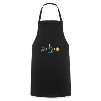 Microbiology Biology Student Biologist Laboratory - Cooking Apron - black - Front - AI Model Male 185 dark (185cm)