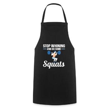Kniebeugen Squat Gewichtheben Gym Workout Squats - Kochschürze - Schwarz - Vorne - AI Model Male 185 dark (185cm)