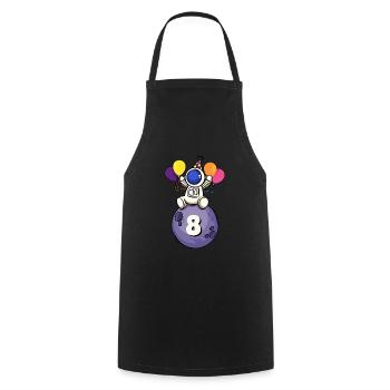 8 years old space birthday 8th birthday - Cooking Apron - black - Front - AI Model Male 185 dark (185cm)